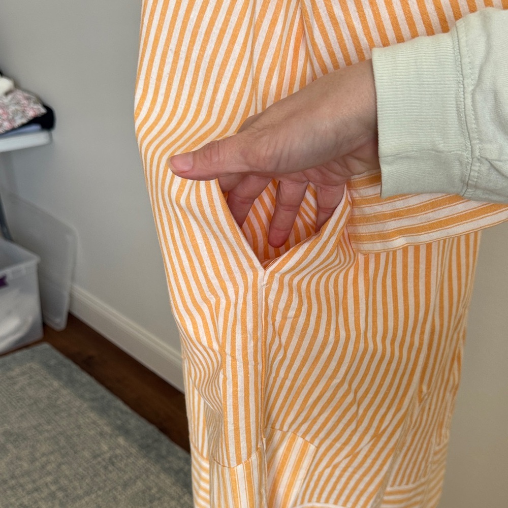 Chic Striped Peach and White Tunic - Picture 5 of 12